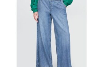 Blue mid Rise UltraSoft Easy Baggy Jeans