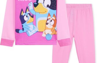 Bluey Girls Long Pyjama Set, Comfy Breathable Loungewear – Gifts for Girls
