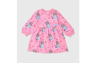 Bluey Girls Pink Sweater Dress 2-3 Years Matalan