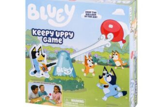 Bluey Keepy Uppy Game with Motorized Balloon, 2-3 Players