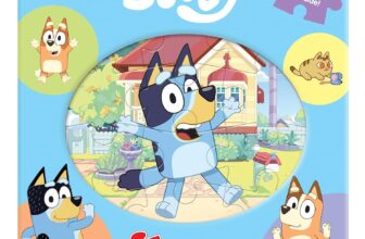 Bluey My First Puzzle Book – Jigsaw Puzzles for kids, 10-page board book, 5 puzzles to enjoy