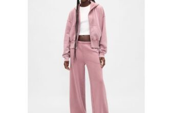 Blush Pink Vintage Soft Baggy Wide Leg Joggers