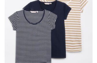 Board Angels Womens Stripe Three Pack T-Shirts Multi