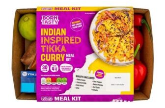 Born Tasty Indian Inspired Tikka Curry Meal Kit 1000g