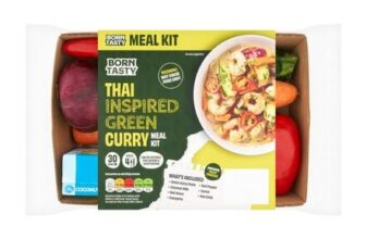 Born Tasty Thai Inspired Green Curry Meal Kit 930g