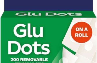 Bostik Glu Dots on a Roll Clear – 200 Dots Pack – Removable Double Sided Adhesive – Instant Fixing