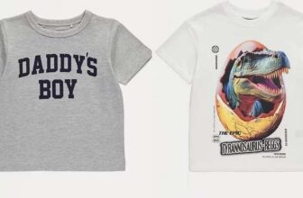 Boys White Dinosaur Egg T-shirt – sizes 10 – 14 years £1 / Daddys Boy T-shirt 1-6 yrs £2.60 – free C&C