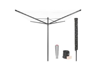 Brabantia Lift-O-Matic 50m Clothes Line, Height Adjustable