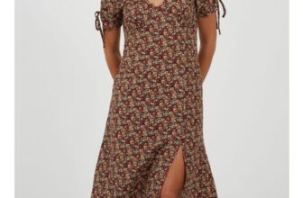 Brave Soul Womens Floral Dress with Side Split Detail