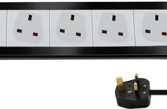 Brennenstuhl Premium-Office-Line Extension Socket 6-way black/light grey 3m