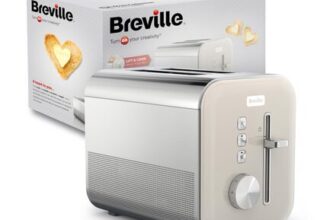 Breville 2-Slice Toaster: High-Lift & Wide Slots, Cream/SS