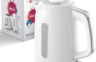 Breville Bold White Electric Kettle 1.7L 3kW Fast Boil White & Silver Chrome VKT257
