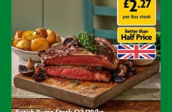 British Rump Steak (More Card Price) – £8 per kg (11th April Only)