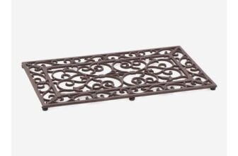 Brown Cast Iron Rectangular Door Mat 60x34cm