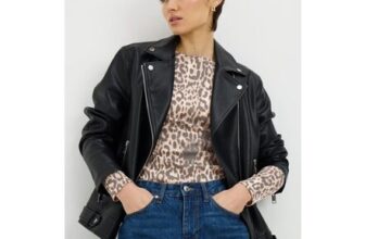 Brown Leopard Fitted Long Sleeve Top
