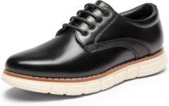 Bruno Marc Boys Casual Oxford Dress Shoes with Arch Support Padded Collar & Durable Rubber Outsole for Weddings, School, Parties