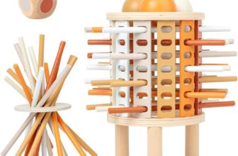 Btuty Wooden Musical Instruments Set Board Game Colorful Wooden Sticks and Dice Interesting Interactive Games Hand Eye Coordinated Development Birthday Gift