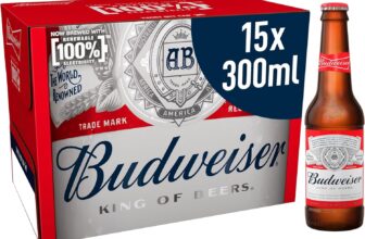 Budweiser Lager Beer Bottles, 15 x 300 ml