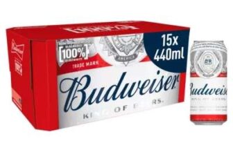 Budweiser Lager Beer Cans 15x440ml 2 for £20