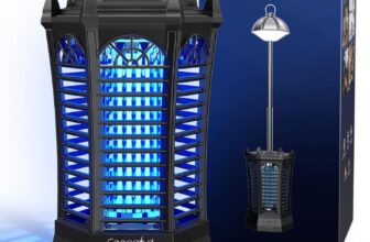 Bug Zapper, GooQand 4000mAh Rechargeable Portable Electric Fly Killer with Telescopic Rod, UV Light & 3 Lighting Modes, Mosquito Killer Bug Trap for Outdoor, Camping, Garden, Patio, Fishing