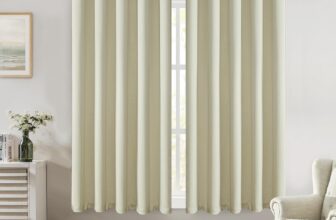 Bujasso Natural 90% Blackout Curtains Triple Layer Thermal Insulated Window Panels 72 inches Long for Living Room Bedroom Understated luxury Natural Draps Grommet Top 2 Panels 65 Wx72 L