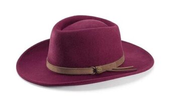 Burgundy Wool Felt Hat