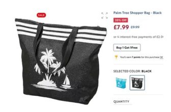 Buy One Get One Free on Palm Tree Shopper Bag & Free Delivery