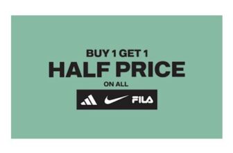 Buy One Get One Half Price on ALL Adidas, Nike and FILA Footwear
