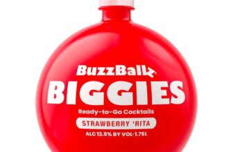 BuzzBallz BIGGIES Strawberry Rita, Ready to Drink Margarita, 13.5% ABV, 1.75L – With Applied Voucher