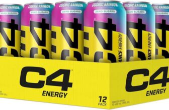 C4 Performance Energy Drinks Cosmic Rainbow 500ml (12 pack) Sugar Free Energy Drink with 160mg Caffeine (25% off coupon S&S £11.40)