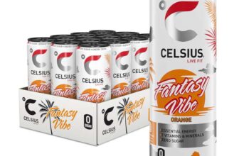 CELSIUS Sparkling Fantasy Vibe, Refreshing Energy Drink, 335ml (Pack of 12)