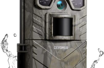 CEYOMUR Wildlife Camera, 4K 30fps Trail Camera with 36pcs IR LEDs Night Vision Motion Activated and IP66 Waterproof for Nature Animals Scouting, 90Detection Angle Night Cameras for Garden Wildlife