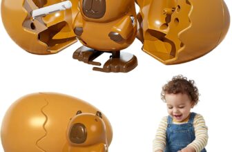 CHENRI 2026 Easters Gift, Wind-Up Animal Hatching Surprise Egg, Hatching Dinosaur Egg Toy for Kids, Spinning Egg Hatches into Walking Dinosaur, Wind-Up Surprise Eggs Gift for Kids Party (Capybara)