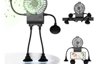 CNXMSY USB Desk Fan 3-Speed 2-in-1 Phone Stand Robot