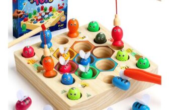 COOLJOY Wooden Fishing Game Toy