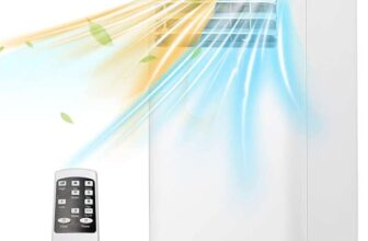 COSTWAY 5 in 1 Portable Air Conditioner, 9000BTU(Cool) – 7000BTU (Heat) – Sold and Shipped by holomall