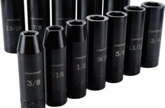 CRAFTSMAN Deep Impact Socket Set, SAE, 1/2-Inch Drive, 12 Pieces (CMMT15886)