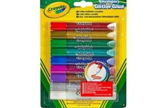CRAYOLA Washable Glitter Glue, Assorted Colours, Pack of 9