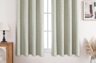 CUCRAF 100% Blackout Curtains Dark Green Thermal Eyelet Curtains 54 Inch Drop 2 Panels Soft Texture Energy Saving Sun Blocking for Bedroom Living Room 46 X 54 Inch