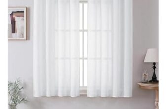 CUCRAF Voile Curtains off White, 69-Inch Drop, 2 Panels
