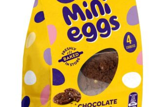 Cadbury 4 Mini Eggs Chocolate Cookies – Instore Asda Bideford