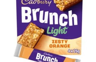Cadbury Brunch Light Orange Chocolate Cereal Bars 4 Pack