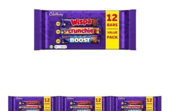 Cadbury Chocolate Bars Value Pack: Boost, Crunchie, Wispa (12)