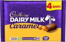 Cadbury Dairy Milk Caramel Chocolate Bar, Milk Chocolate with Smooth Caramel Filling, 4 x 37 g Bars Per Pack (£1.42 S&S)