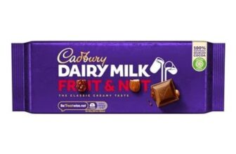 Cadbury Dairy Milk Fruit & Nut Chocolate Bar, 110 G