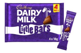 Cadbury Dairy Milk Little Bars Chocolate Bar 4 Pack Multipack 72g (4 X 18g)