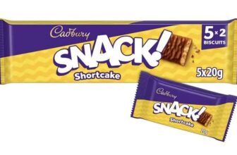 Cadbury Snack Milk Chocolate Shortcake 5 x 20g -Nectar price