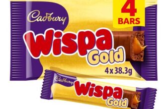 Cadbury Wispa Gold Chocolate Bar 4 Pack