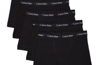 Calvin Klein Mens 5 Pack Trunks with Logo Waistband