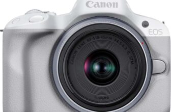 Canon EOS R50 RF-S 18-45mm F4.5-6.3 IS STM Lens – Compact Mirrorless Digital Camera – 24.2 MP, UHD 4K Video, APS-C Sensor